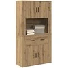 Highboardas artisano ąžuolo 80 x 33 x 150 cm Apdirbta mediena