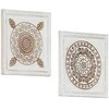 Meno dekoras 2 pcs Ruda ir balta 40 x 40 x 1,5 cm