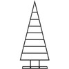 Metalinė Kalėdų eglutė, juodos spalvos, 125cm