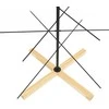 Metalinė Kalėdų eglutė su mediniu pagrindu, juoda, 150 cm