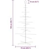 Metalinė Kalėdų eglutė su mediniu pagrindu, juoda, 150 cm