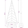 Metalinė Kalėdų eglutė su stovu KUOPIO 125 cm Plienas Balta