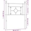 Metalinis pakaitinis galvūgalis, baltos spalvos, 75cm