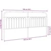 Metalinis galvūgalis, juodos spalvos, 193cm