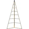 Metalinė eglutė su LED KUOPIO 140 cm Šilta balta Plienas Juoda