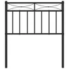 Metalinis keičiamas galvūgalis, juodas, 75 cm