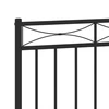 Metalinis keičiamas galvūgalis, juodas, 75 cm