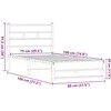 Lova Metalinis lovos rėmas be čiužinio Rudas ąžuolas 75x190 cm