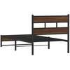 Lova Metalinis lovos rėmas be čiužinio Rudas ąžuolas 75x190 cm