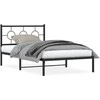 Lova Metalinis lovos rėmas su galvūgaliu, juodos spalvos, 107x203cm