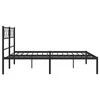 Lova Metalinis lovos rėmas su galvūgaliu, juodos spalvos, 135x190cm