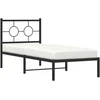 Lova Metalinis lovos rėmas su galvūgaliu, juodos spalvos, 75x190cm