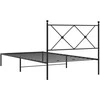 Lova Metalinis lovos rėmas su galvūgaliu, juodos spalvos, 107x203cm