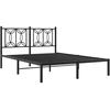 Lova Metalinis lovos rėmas su galvūgaliu, juodos spalvos, 135x190cm