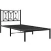 Lova Metalinis lovos rėmas su galvūgaliu, juodos spalvos, 75x190cm