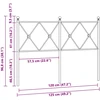 Metalinis pakaitinis galvūgalis, baltos spalvos, 120cm