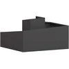 Sodo vazonas Juoda 80 x 80 x 50 cm Šaltai valcuotas plienas