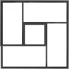 Sodo vazonas Juoda 80 x 80 x 50 cm Šaltai valcuotas plienas