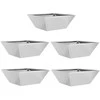 Sodo vazonas 5 pcs Sidabro 40 x 40 x 15 cm Nerūdijantis Plienas
