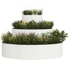 Sodo vazonas Balta 90 x 90 x 20 cm Šaltai valcuotas plienas