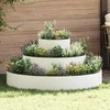 Sodo vazonas Balta 120 x 120 x 20 cm Šaltai valcuotas plienas