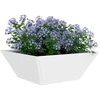 Sodo vazonas Balta 40 x 40 x 15 cm Šaltai valcuotas plienas