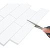 Metro plytelė 10 pcs Balta pilka 29 x 21 cm Poliuretanas ir PET