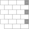 Metro plytelė 10 pcs Balta pilka 30 x 30 cm Poliuretanas ir PET