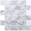 Metro plytelė 10 pcs Balti marmuro 30 x 30 cm