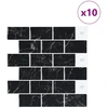 Metro plytelė 10 pcs Juodas marmuras 30 x 30 cm