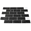 Metro plytelė 10 pcs Juodas marmuras 30 x 30 cm