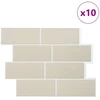 Metro plytelė 10 pcs Smėlio 29 x 21 cm Poliuretanas ir PET