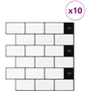 Metro plytelė 10 vnt. Balta juoda 30 x 30 cm