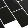 Metro plytelė 10 vnt. Juoda 30 x 30 cm Poliuretanas ir PET
