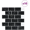 Metro plytelė 10 vnt. Juodas marmuras 30 x 30 cm