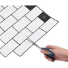 Metro plytelė 20 pcs Balta juoda 30 x 30 cm Poliuretanas ir PET