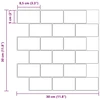 Metro plytelė 20 vnt. Balta juoda 30 x 30 cm
