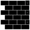 Metro plytelė 20 pcs Juoda 30 x 30 cm Poliuretanas ir PET