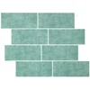 Metro plytelė 20 pcs Pilkai žalia 29 x 21 cm