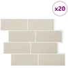 Metro plytelė 20 pcs Smėlio 29 x 21 cm Poliuretanas ir PET