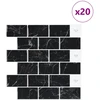 Metro plytelė 20 vnt. Juodas marmuras 30 x 30 cm