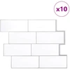 Metro plytelė 50 pcs Balta pilka 29 x 21 cm Poliuretanas ir PET