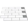 Metro plytelė 50 pcs Balta pilka 30 x 30 cm Poliuretanas ir PET