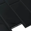 Metro plytelė 50 pcs Juoda 29 x 21 cm Poliuretanas ir PET