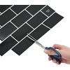 Metro plytelė 50 pcs Juoda 30 x 30 cm Poliuretanas ir PET