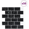 Metro plytelė 50 pcs Juodas marmuras 30 x 30 cm