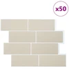 Metro plytelė 50 pcs Smėlio 29 x 21 cm Poliuretanas ir PET