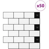 Metro plytelė 50 vnt. Balta juoda 30 x 30 cm