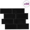 Metro plytelė 50 vnt. Juoda 29 x 21 cm Poliuretanas ir PET