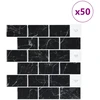 Metro plytelė 50 vnt. Juodas marmuras 30 x 30 cm